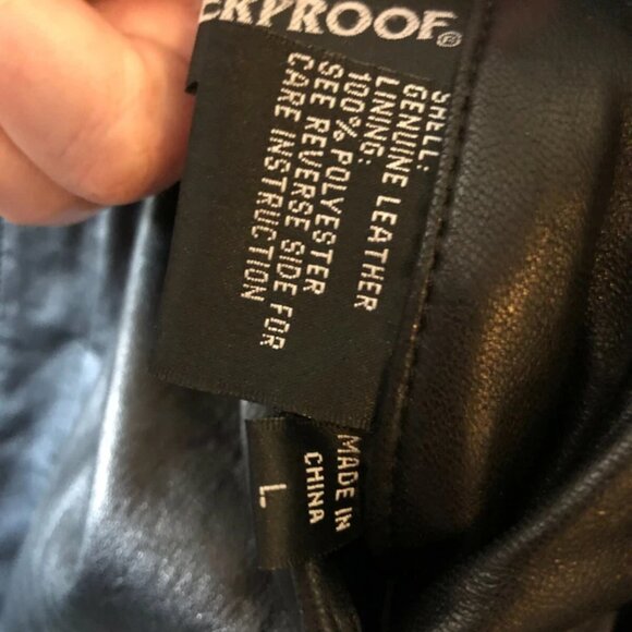 WEATHERPROOF Soft Black Leather reversible men's 3/4 length coat SZ L EXCELLENT - Picture 8 of 9